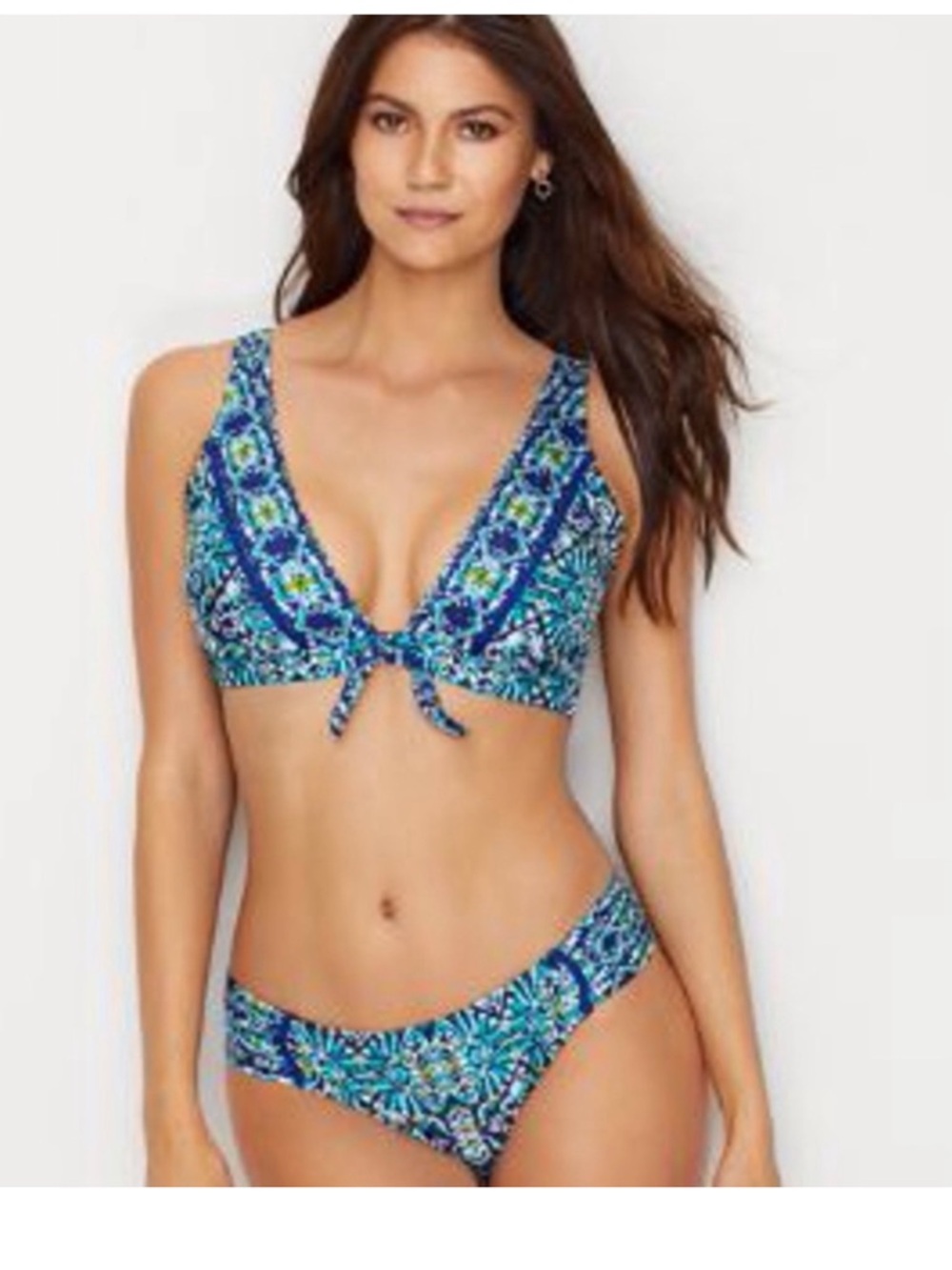 La Blanca Tuvalu Tapa Front Tie 2-piece Bikini 6